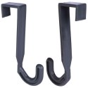 Wieszak na Drzwi Plastikowy Szary 5 szt. VILDE Haczyki Bezinwazyjny