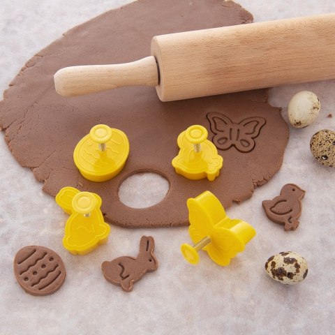 Wykrawacze do Ciastek 4 szt. ORION Wielkanoc z Tłokiem Żółte