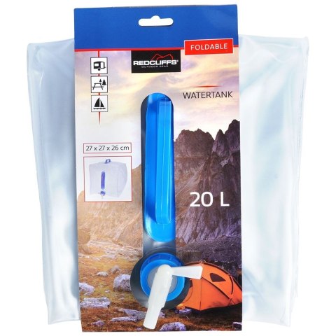 Zbiornik na Wodę 20 L REDCLIFFS Składany Kanister z Kranikiem Biwak