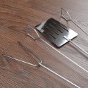 Zestaw Przyborów do Grilla 3 el. BBQ Stal Chromowana Długość 38 cm