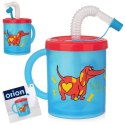 Kubek dla Dziecka ze Słomką Pies 260 ml ORION Pokrywka Wygodny BPA Free