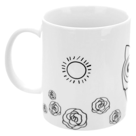 Kubek do Malowania z Farbkami Porcelanowy Sowy dla Dzieci ORION 330 ml