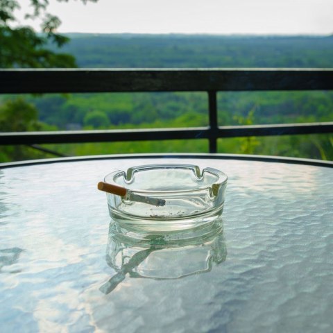 Popielniczka Szklana Stołowa Okrągła Klasyczna 10 cm ORION na Taras