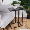 Stolik Kawowy Metalowy Loft Czarny Boczny Uniwersalny ORION 40x26x58 cm
