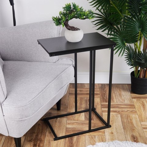 Stolik Kawowy Metalowy Loft Czarny Boczny Uniwersalny ORION 40x26x58 cm