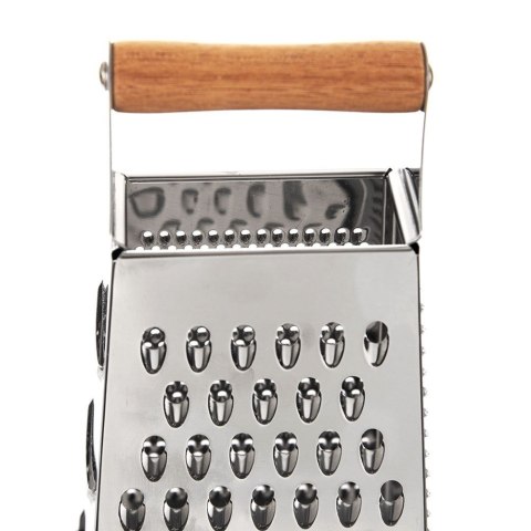 Tarka Kuchenna 4-Stronna Stalowa Ostra ORION 22 cm Uchwyt Bambus