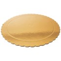 Podkład pod Tort Okrągły Sztywny Złoty 32 cm ORION Tektura Dekoracyjna