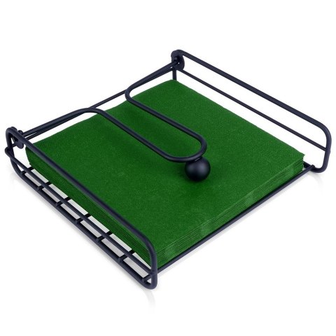 Serwetnik Metalowy Czarny z Dociskaczem 19 x 19,5 cm do Stolu VILDE