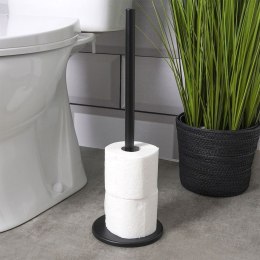 Stojak na Papier Toaletowy Wolnostojący Stalowy Czarny Mat na 5 Rolek BS