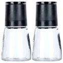Młynek Ręczny do Pieprzu i Soli Szklany 13 cm 2 szt. Regulacja VILDE
