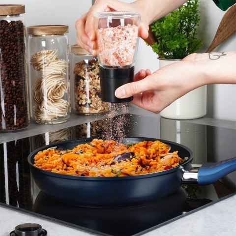 Młynek Ręczny do Pieprzu i Soli Szklany 13 cm 2 szt. Regulacja VILDE