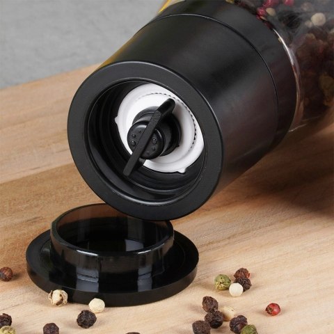 Młynek Ręczny do Pieprzu i Soli Szklany 13 cm 2 szt. Regulacja VILDE