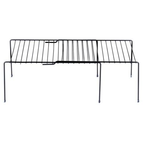 Półka Kuchenna Metalowa Czarna Loft Rozsuwana Regulowana VILDE 34,5-48 cm