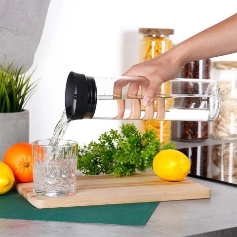 Karafka EXCELLENT Szklana 1 L Borokrzemowa z Pokrywką Nalewak