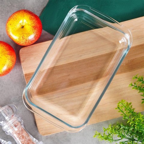 Naczynie Żaroodporne Szklane 25,5 x 15 cm Borokrzemowe z uchwytami VILDE