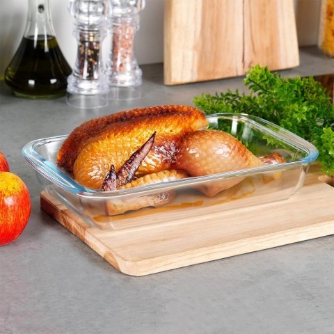 Naczynie Szklane Żaroodporne 1,6 L Borokrzemowe z uchwytami VILDE