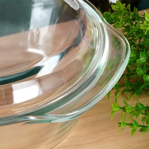 Naczynie Okrągłe z Pokrywką Szklane 1,4 L Borokrzemowe do Zmywarki VILDE