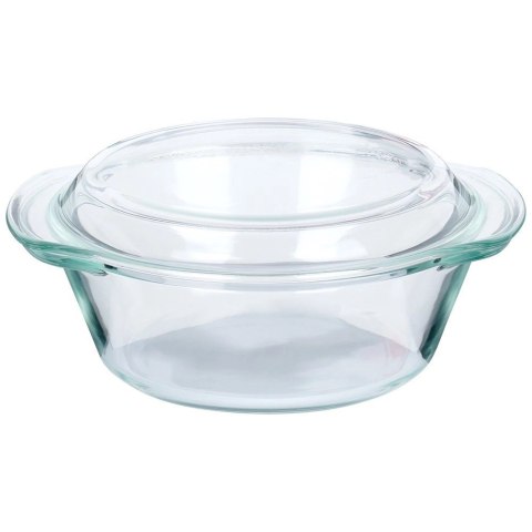 Naczynie Okrągłe z Pokrywką Szklane 1,0 L Borokrzemowe do Zmywarki VILDE