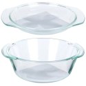 Naczynie Okrągłe z Pokrywką Szklane 1,0 L Borokrzemowe do Zmywarki VILDE