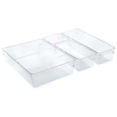 Organizer na Kosmetyki Modułowy 4 el VILDE Akrylowy Przezroczysty