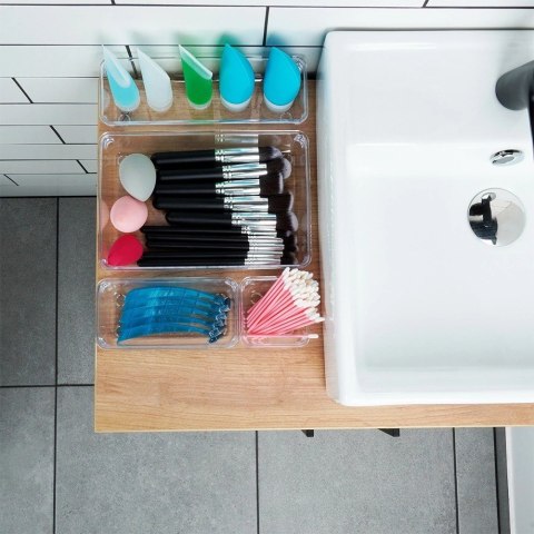 Organizer na Kosmetyki Modułowy 4 el VILDE Akrylowy Przezroczysty