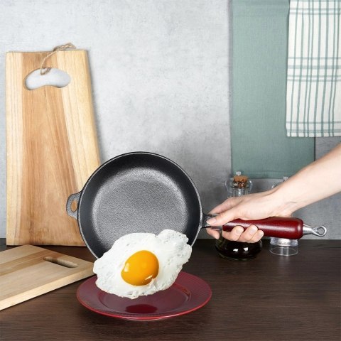 Patelnia Żeliwna Indukcja Gaz Grillowa na Ognisko Solidna Trwała VILDE 20cm