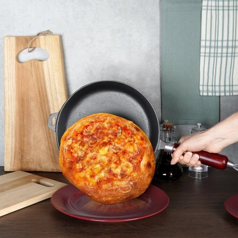 Patelnia Żeliwna Indukcja Gaz Grillowa na Ognisko Solidna Trwała VILDE 24cm