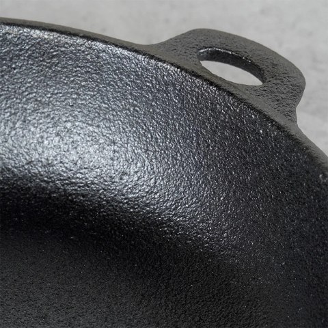 Patelnia Żeliwna Indukcja Gaz Grillowa na Ognisko Solidna Trwała VILDE 30cm