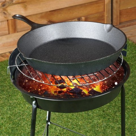 Patelnia na Gaz Indukcja Żeliwna z Nakładką Silikonową Solidna VILDE 30 cm