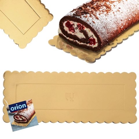 Podkład pod Ciasto Prostokąt Złoty 33 x 12 cm ORION do Mazurka