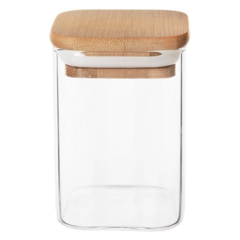 Pojemnik Szklany Kwadratowy Sypkie 200 ml ORION z Uszczelką 8,5 x 6 cm