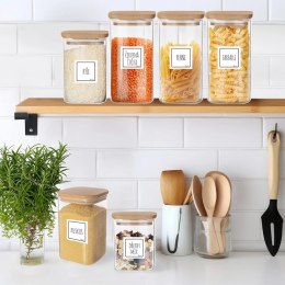 Pojemnik Szklany Kwadratowy Sypkie 850 ml ORION z Uszczelką 12,5 x 10,5 cm