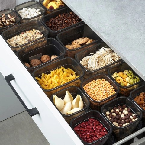 Pojemnik na Sypkie Piętrowany 1 L VILDE z Pokrywką Zamykany 16 x 11 cm