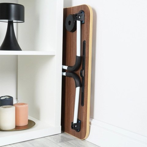 Stolik Składany Pod Laptopa Tablet do Łóżka Śniadaniowy Brązowy VILDE