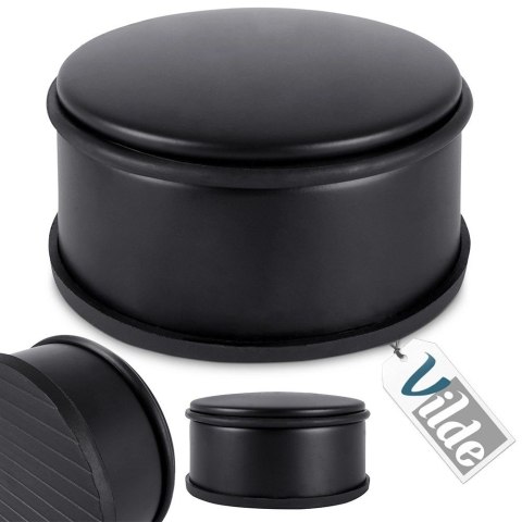 Stoper do Drzwi Ciężki Metalowy Czarny Antypoślizgowy 11,5 cm VILDE