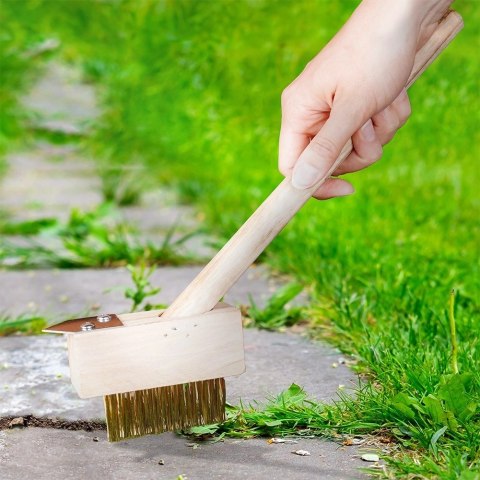 Szczotka Druciana do Chwastów Ze Skrobakiem do Kostki Brukowej PG