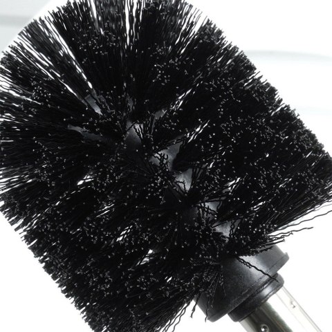 Szczotka Zapasowa do Toalety WC Czarne Włosie Stalowy Uchwyt 35 cm VILDE