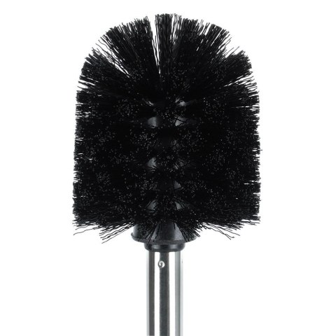 Szczotka Zapasowa do Toalety WC Czarne Włosie Stalowy Uchwyt 35 cm VILDE