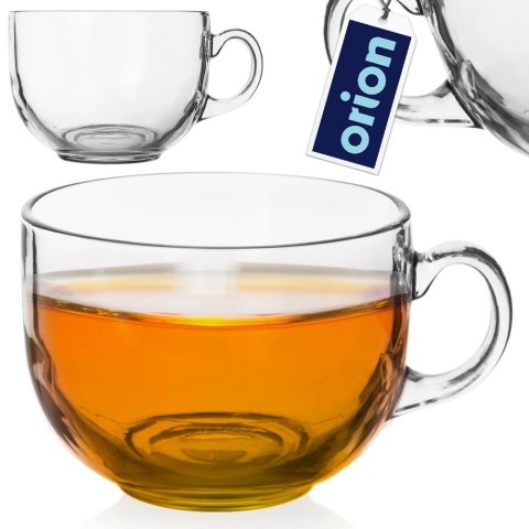 Szklanka XXL do Kawy i Herbaty Duża Pojemność z Uchem 650 ml ORION