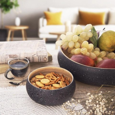 Miska Bambusowa ORION 14 cm 550 ml Naturalna Dekoracyjna Ręcznie Robiona