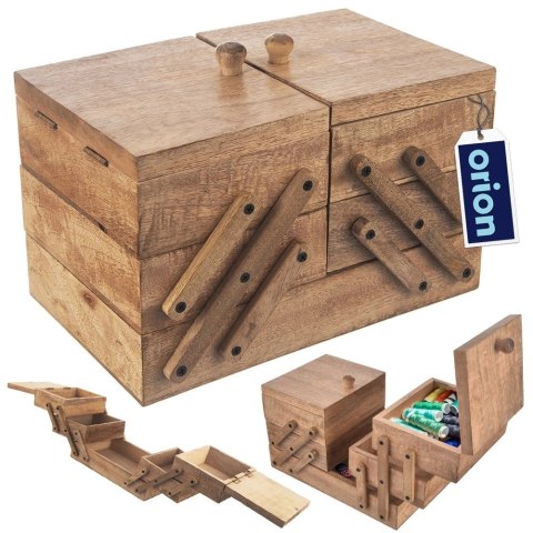 Niciarka Pojemnik Organizer na Nici Drewniana Pojemna ORION 30,5/71x18x21cm