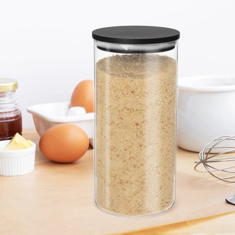 Pojemnik Kuchenny na Makaron Płatki Szklany Pokrywka Uszczelka ORION 980 ml