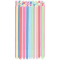 Słomki do Napojów Kolorowe Zestaw 50 szt. Wielorazowe 22 cm ORION