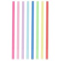 Słomki do Napojów Kolorowe Zestaw 50 szt. Wielorazowe 22 cm ORION