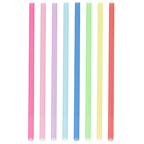 Słomki do Napojów Kolorowe Zestaw 50 szt. Wielorazowe 22 cm ORION