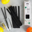 Słomki do Napojów Czarne Zestaw 50 szt. Wielorazowe 22 cm VILDE