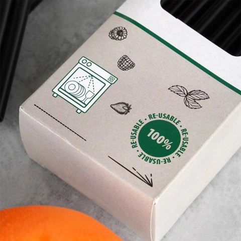 Słomki do Napojów Czarne Zestaw 50 szt. Wielorazowe 22 cm VILDE