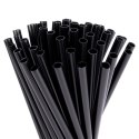 Słomki do Napojów Czarne Zestaw 50 szt. Wielorazowe 22 cm VILDE