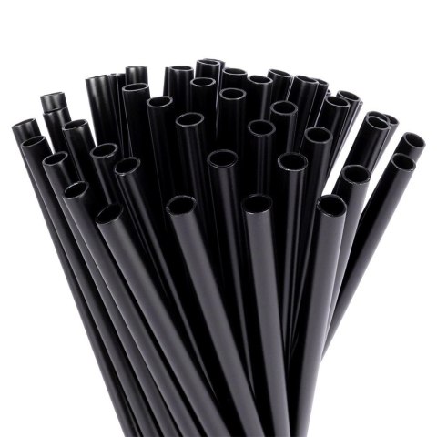 Słomki do Napojów Czarne Zestaw 50 szt. Wielorazowe 22 cm VILDE