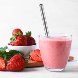 Słomki Stalowe z Czyścikiem Zestaw 5 el. Wielorazowe do Koktajli ORION